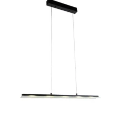Design-Pendelleuchte Schwarz inkl. dimmbarer LED 3-Stufen Easylift - Nele