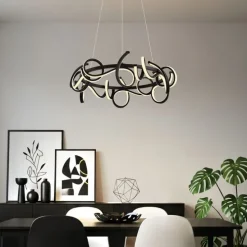 Design-Pendelleuchte schwarz rund, 3-Stufen-Dimmbar - Krisscross