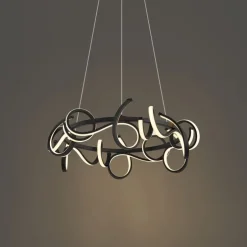 Design-Pendelleuchte schwarz rund, 3-Stufen-Dimmbar - Krisscross