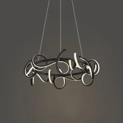 Design-Pendelleuchte schwarz rund, 3-Stufen-Dimmbar - Krisscross