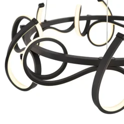 Design-Pendelleuchte schwarz rund, 3-Stufen-Dimmbar - Krisscross