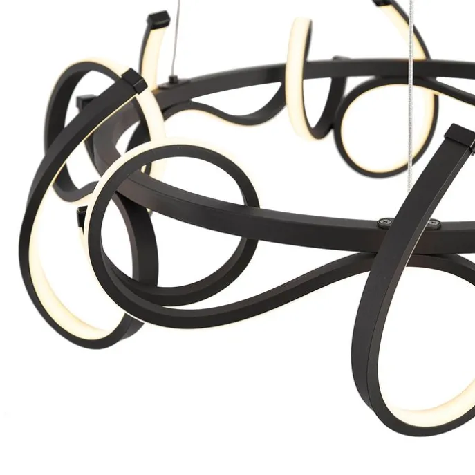 Design-Pendelleuchte schwarz rund, 3-Stufen-Dimmbar - Krisscross