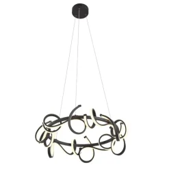 Design-Pendelleuchte schwarz rund, 3-Stufen-Dimmbar - Krisscross