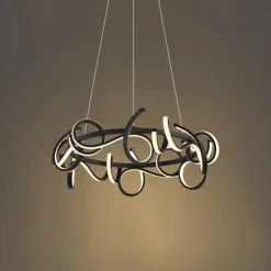 Design-Pendelleuchte schwarz rund, 3-Stufen-Dimmbar - Krisscross