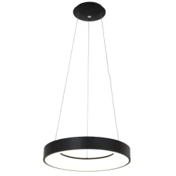 Design-Pendelleuchte Schwarz inkl. dimmbarer LED - Ringlede