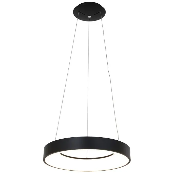 Design-Pendelleuchte Schwarz inkl. dimmbarer LED - Ringlede