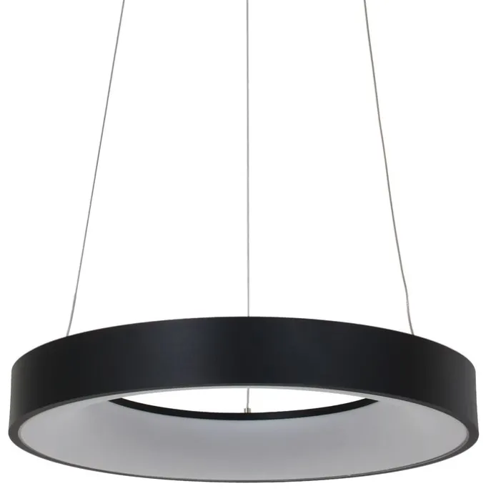 Design-Pendelleuchte Schwarz inkl. dimmbarer LED - Ringlede
