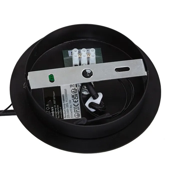 Design-Pendelleuchte Schwarz mit Rauchglas Rund 6-flammig - Mochan