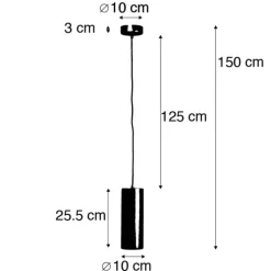 Design-Pendelleuchte schwarz GU10 50mm - Tubo