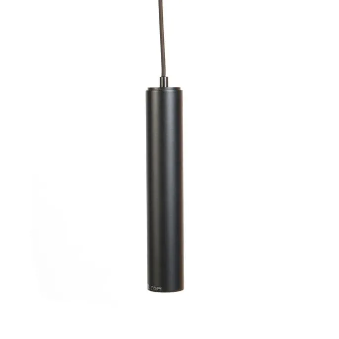 Design-Pendelleuchte Schwarz inkl. Schienenadapter 1-phasig - Slimline Tuba Small