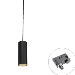 Design-Pendelleuchte Schwarz inkl. Schienenadapter 3-Phasen - 3-Phasen Tubo
