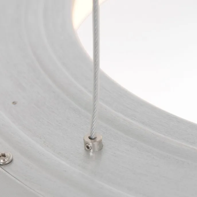 Design-Pendelleuchte Silber inkl. dimmbarer LED - Ringlede