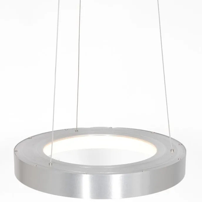 Design-Pendelleuchte Silber inkl. dimmbarer LED - Ringlede