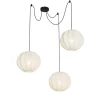 Design-Pendelleuchte weiß Seide 30 cm 3-Licht - Plu