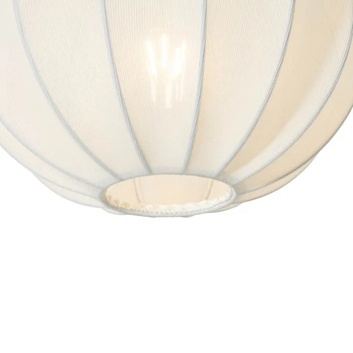 Design-Pendelleuchte weiß Seide 30 cm 3-Licht - Plu