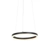 Design-Ring-Hängelampe schwarz 40 cm inkl. LED und Dimmer - Anello