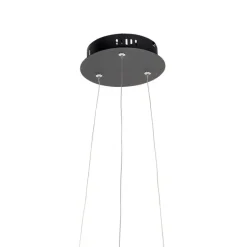 Design-Ring-Hängelampe schwarz 40 cm inkl. LED und Dimmer - Anello