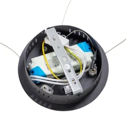 Design-Ring-Hängelampe schwarz 40 cm inkl. LED und Dimmer - Anello