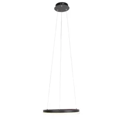 Design-Ring-Hängelampe schwarz 40 cm inkl. LED und Dimmer - Anello