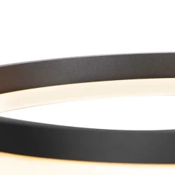 Design-Ring-Hängelampe schwarz 40 cm inkl. LED und Dimmer - Anello