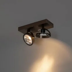 Design-Spot dunkelbronze verstellbar 2-flammig - Go
