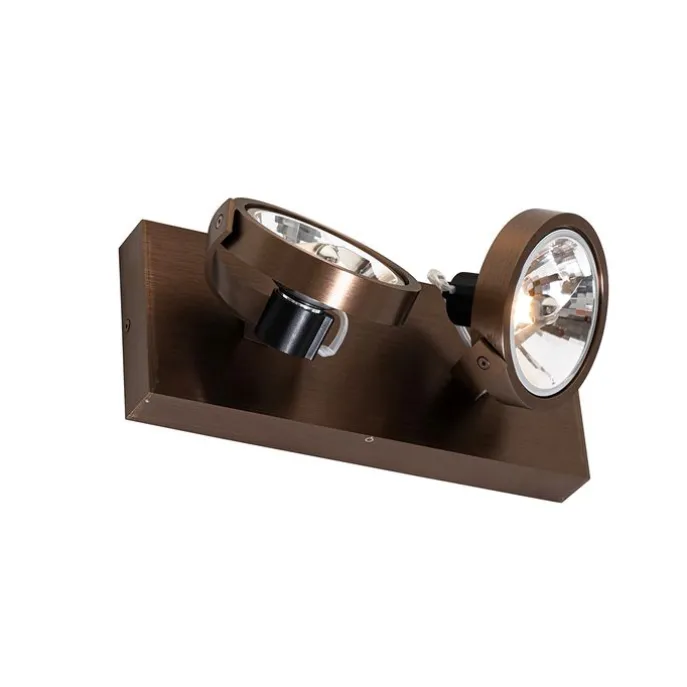 Design-Spot dunkelbronze verstellbar 2-flammig - Go