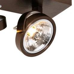 Design-Spot dunkelbronze verstellbar 2-flammig - Go
