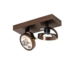 Design-Spot dunkelbronze verstellbar 2-flammig - Go