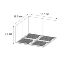 Design-Spot Gold 4-flammig - Qubo Honey