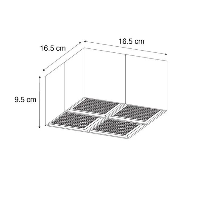 Design-Spot Gold 4-flammig - Qubo Honey