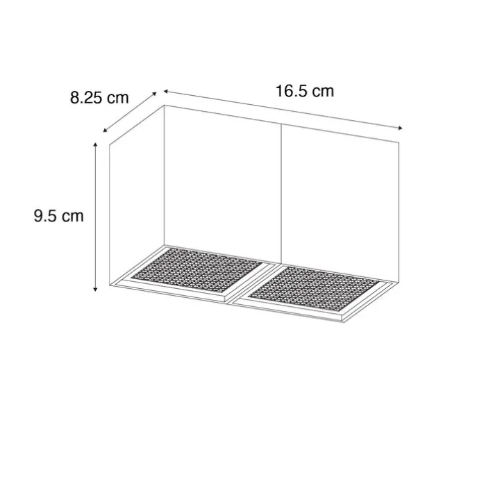 Design-Spot Gold 2-flammig - Qubo Honey