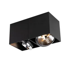 Designspot rechteckig 2-flammig schwarz inkl. 2 x G9 - Box
