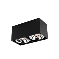 Designspot rechteckig 2-flammig schwarz inkl. 2 x G9 - Box