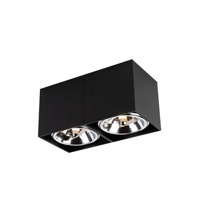 Designspot rechteckig 2-flammig schwarz inkl. 2 x G9 - Box