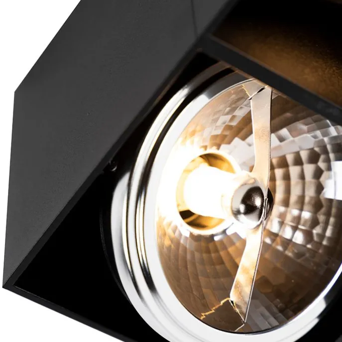 Designspot rechteckig 2-flammig schwarz inkl. 2 x G9 - Box