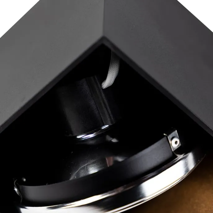 Designspot rechteckig 2-flammig schwarz inkl. 2 x G9 - Box