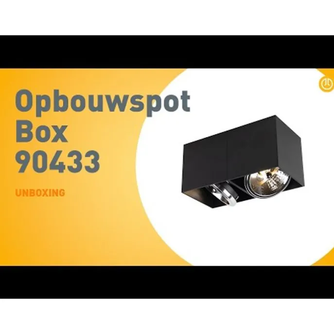 Designspot rechteckig 2-flammig schwarz inkl. 2 x G9 - Box