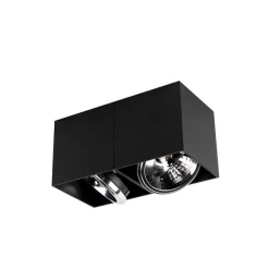 Designspot rechteckig 2-flammig schwarz inkl. 2 x G9 - Box