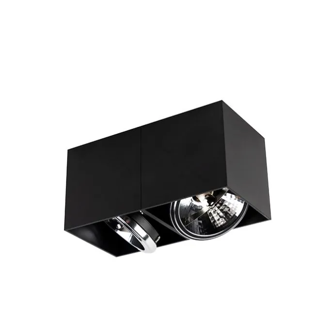 Designspot rechteckig 2-flammig schwarz inkl. 2 x G9 - Box