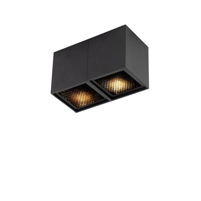Designspot schwarz 2-flammig - Qubo Honey
