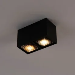 Designspot schwarz 2-flammig - Qubo Honey
