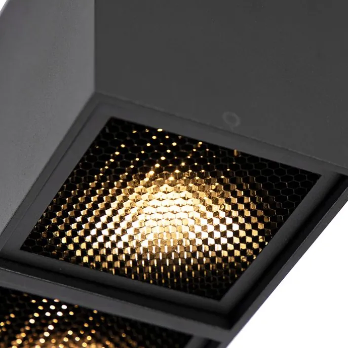 Designspot schwarz 2-flammig - Qubo Honey