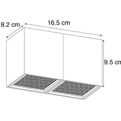 Designspot schwarz 2-flammig - Qubo Honey