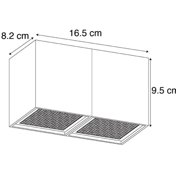 Designspot schwarz 2-flammig - Qubo Honey