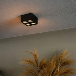 Designspot schwarz 4-flammig - Qubo Honey