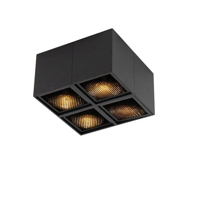 Designspot schwarz 4-flammig - Qubo Honey