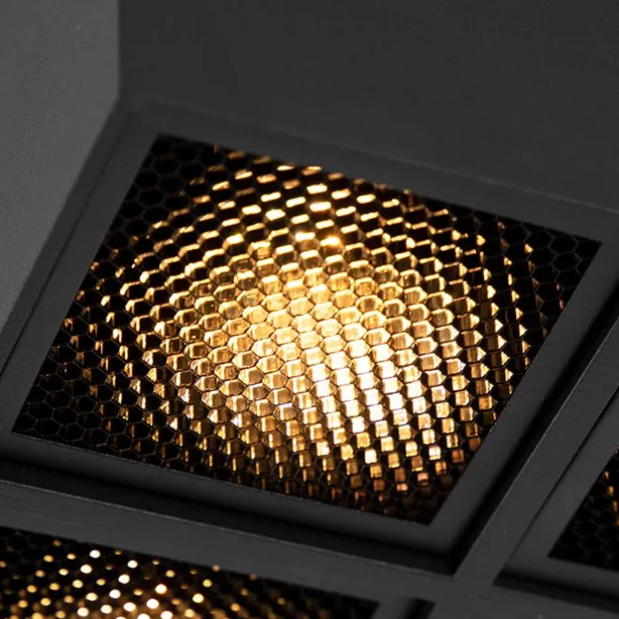 Designspot schwarz 4-flammig - Qubo Honey