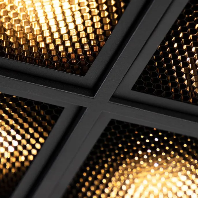 Designspot schwarz 4-flammig - Qubo Honey