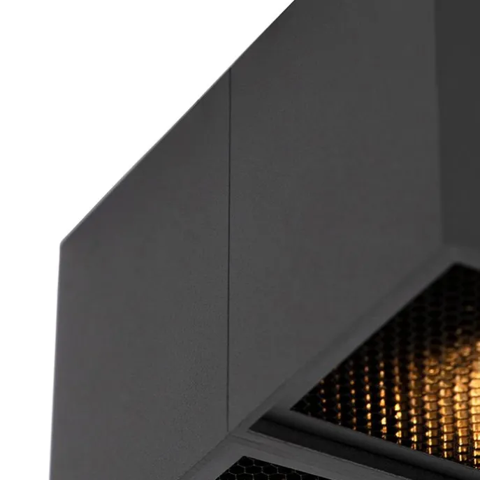 Designspot schwarz 4-flammig - Qubo Honey