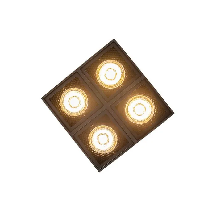 Designspot schwarz 4-flammig - Qubo Honey